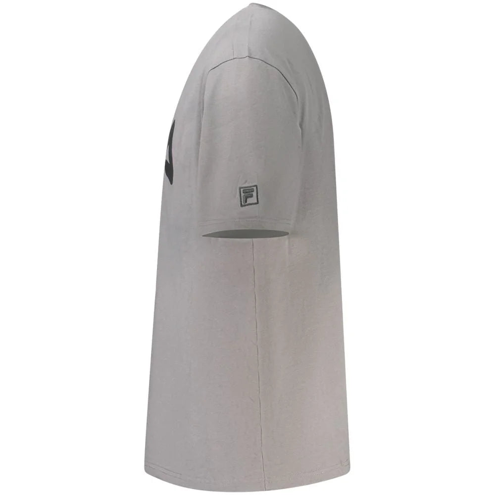 Fila Gray Cotton Men T-Shirt