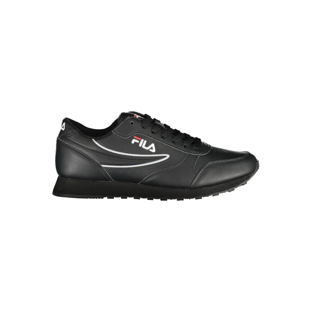 Fila Sleek Black Lace-Up Sport Sneakers - Sneakers