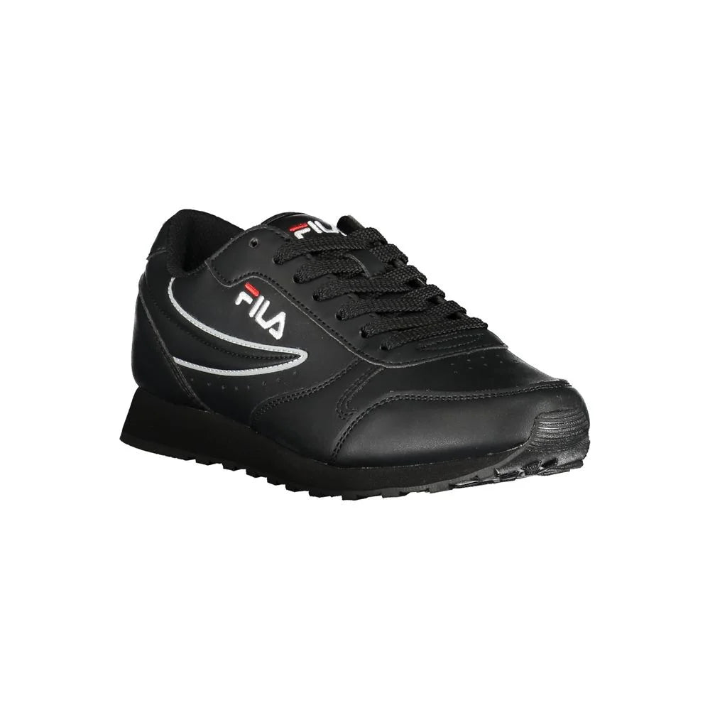 Fila Sleek Black Lace-Up Sport Sneakers - Sneakers