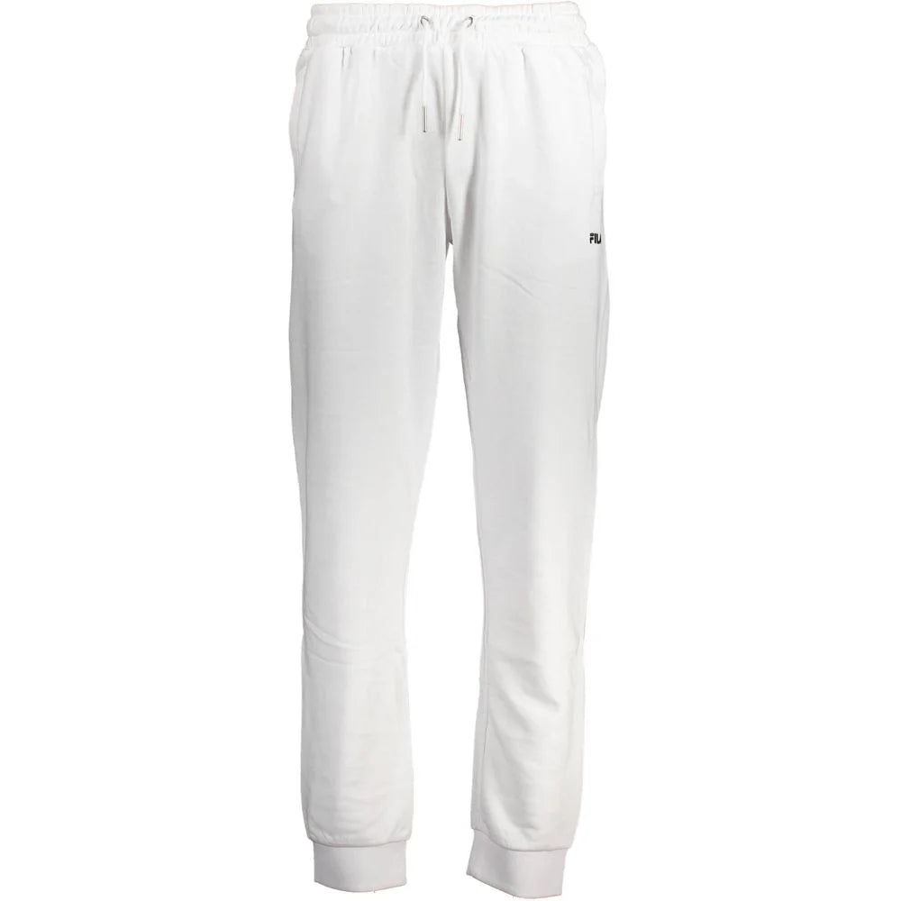 Fila White Cotton Pant - Joggers