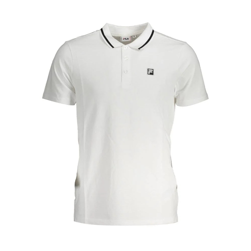 Fila White Cotton Polo Shirt - S - Polos