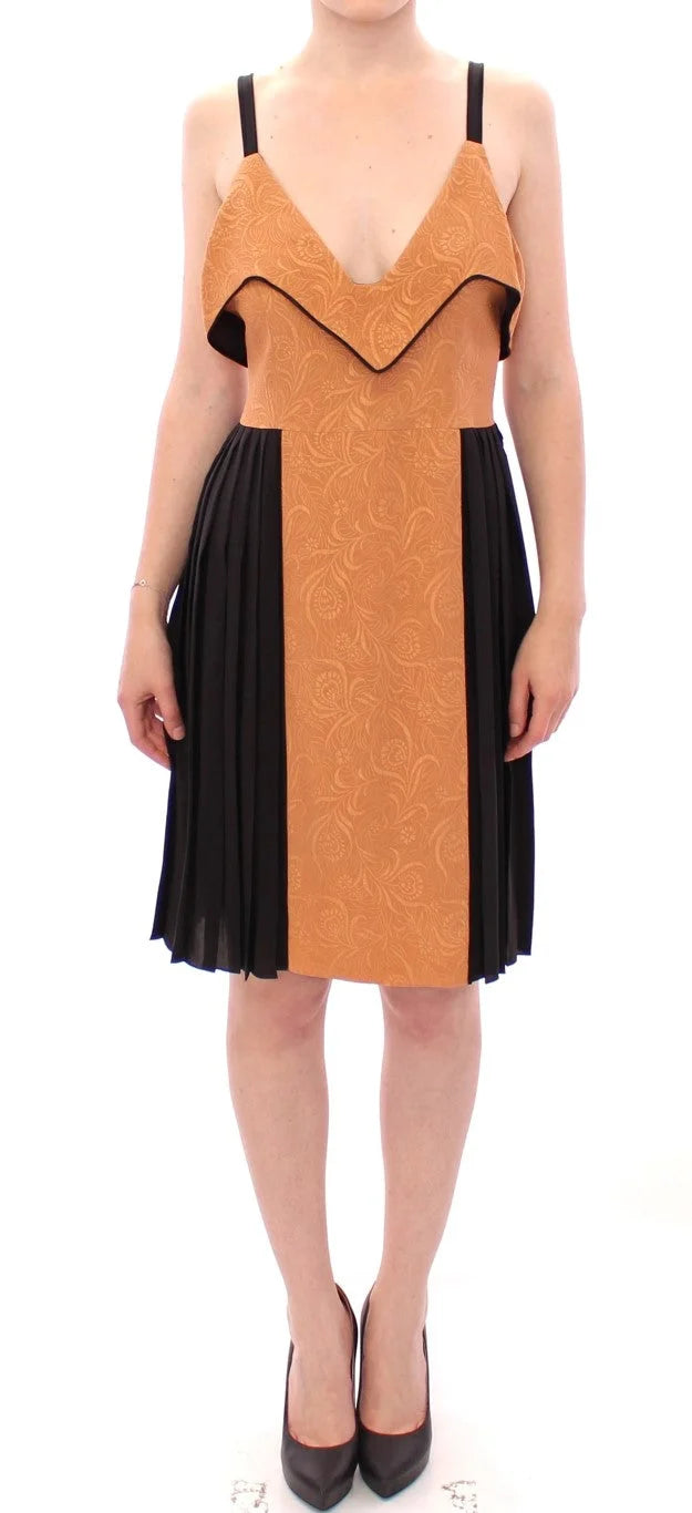 FILOS Black Bronze Silk Sleeveless Above Sheath Dress - IT40|S - Dresses
