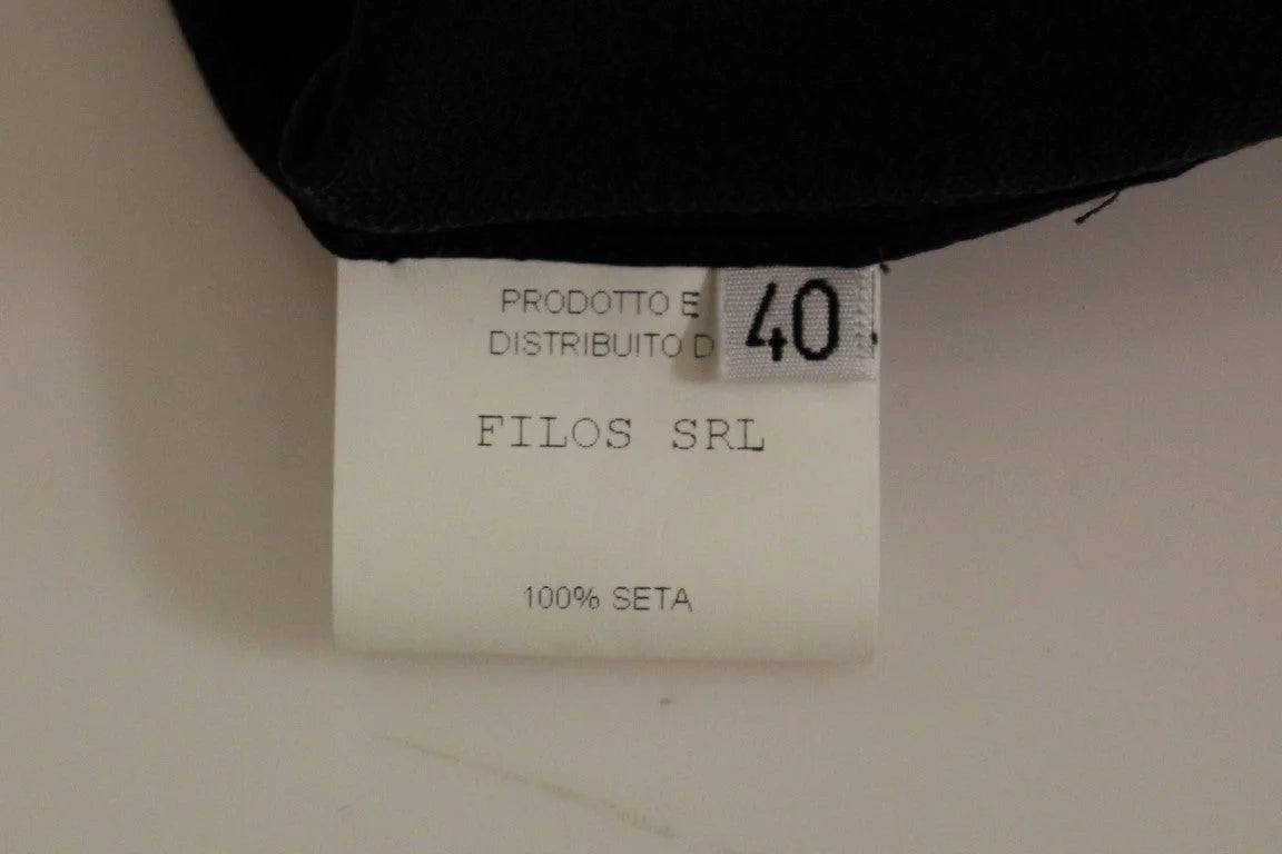 FILOS Black Bronze Silk Sleeveless Above Sheath Dress - IT40|S - Dresses