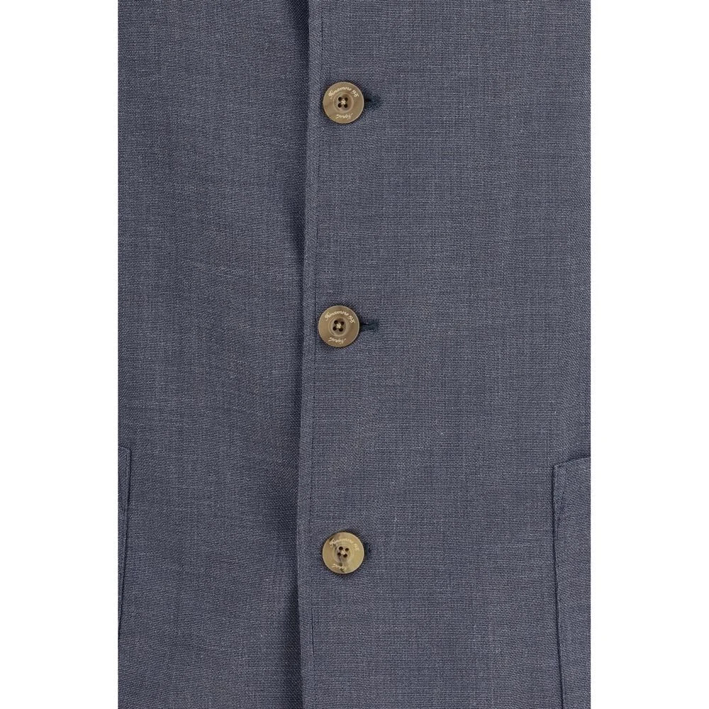 Finamore Gray Wool Oves Aries Jacket