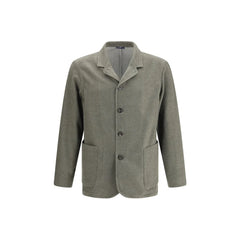 Finamore Green Fleece Wool Coat