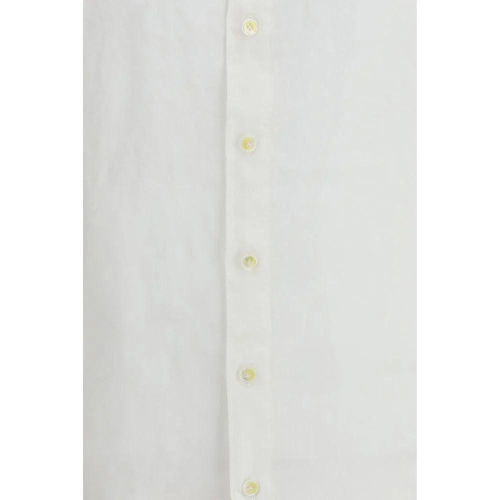 Finamore White Linen Dress Shirt