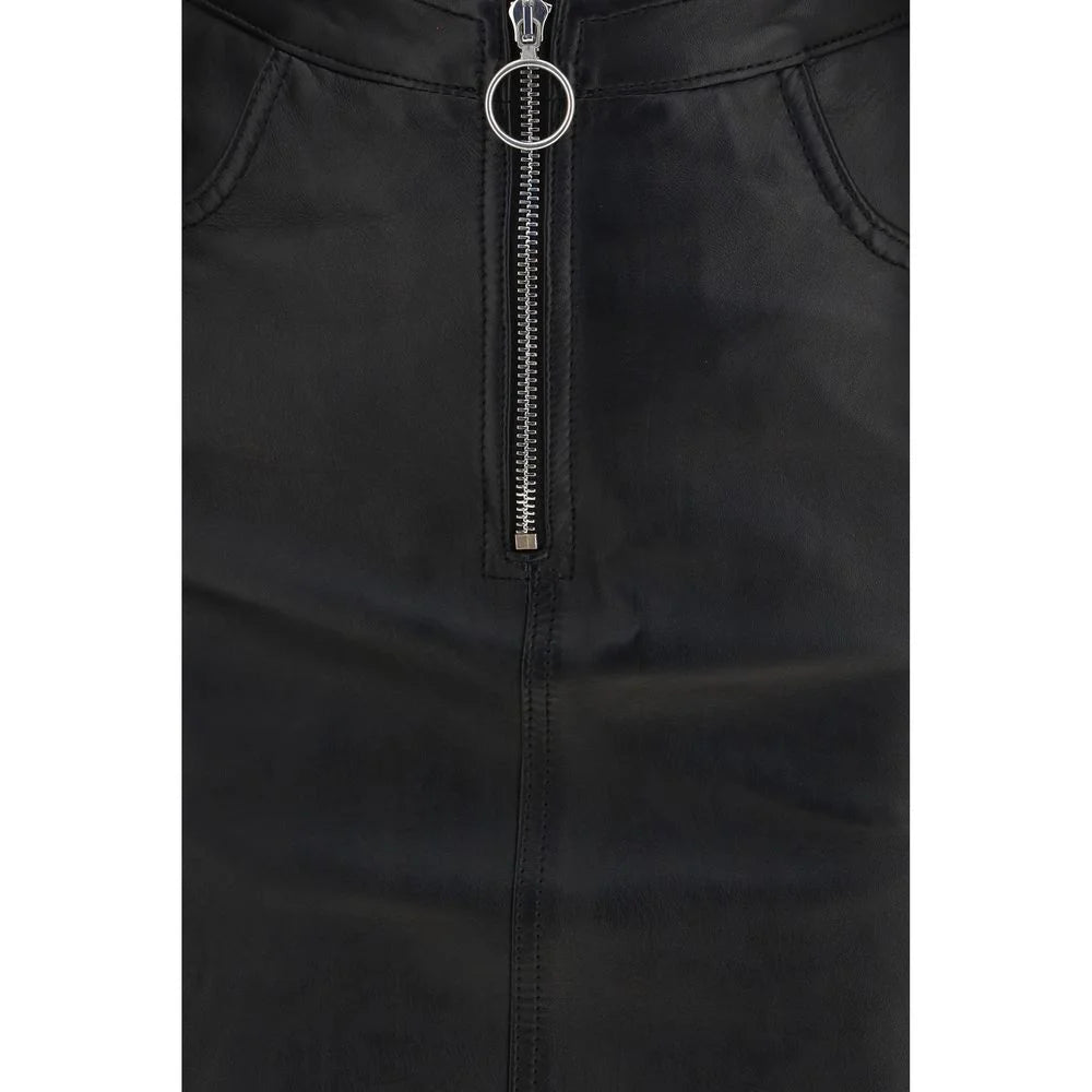 Fiorucci Black Lamb Leather Mini Skirt