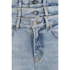 Fiorucci Blue Cotton Flared Jeans