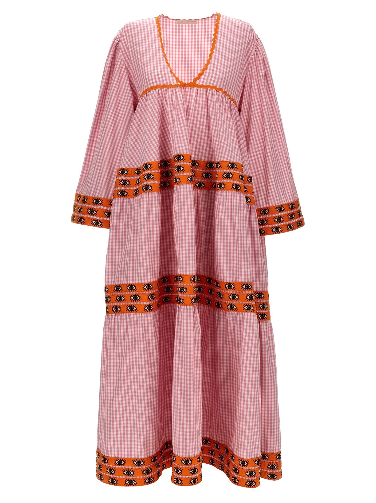 Flora Sardalos Multicolor Cotton Long Dress - One Size