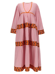 Flora Sardalos Multicolor Cotton Long Dress - One Size