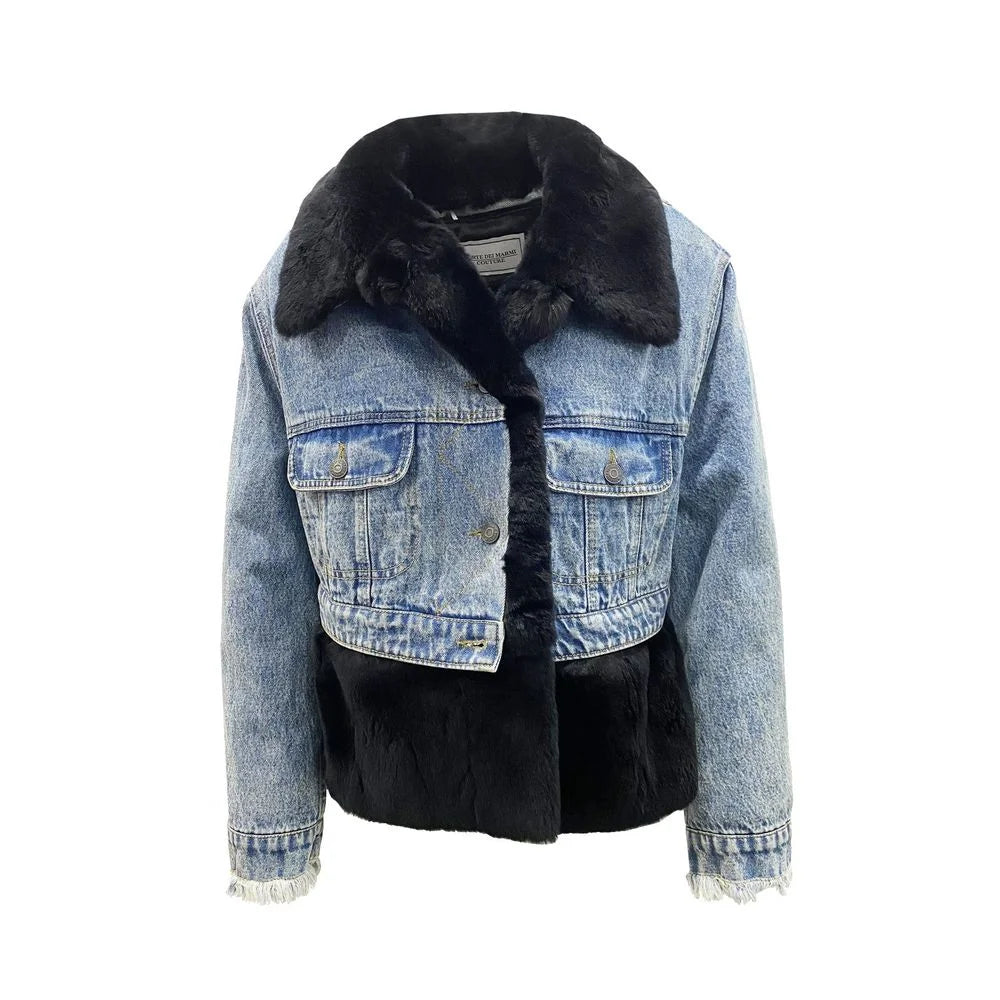 FORTE DEI MARMI COUTURE Blue Cotton Denim Jacket - 42