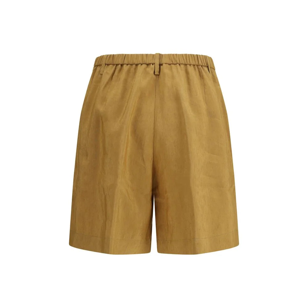 Forte_Forte Beige Linen Bermuda Shorts - 0/XS