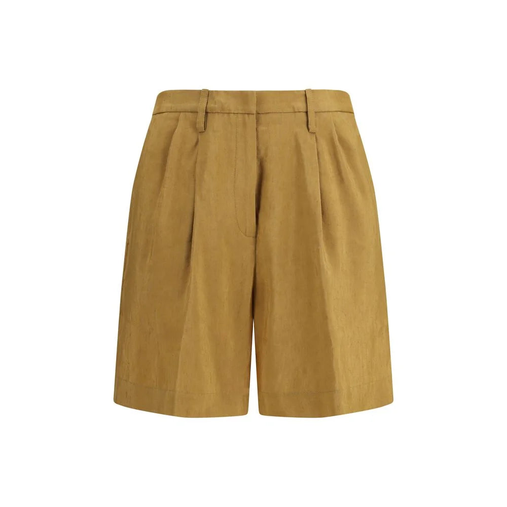 Forte_Forte Beige Linen Bermuda Shorts - 0/XS