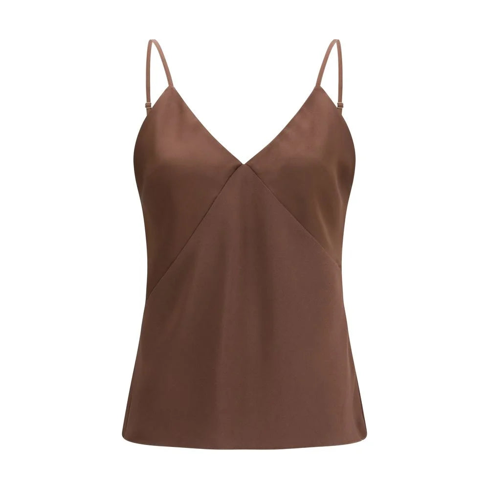 Forte_Forte Brown Acetate Top