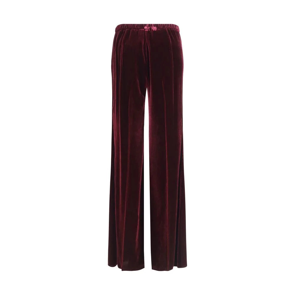 Forte_Forte Flared Trousers in smooth Velvet - Trousers