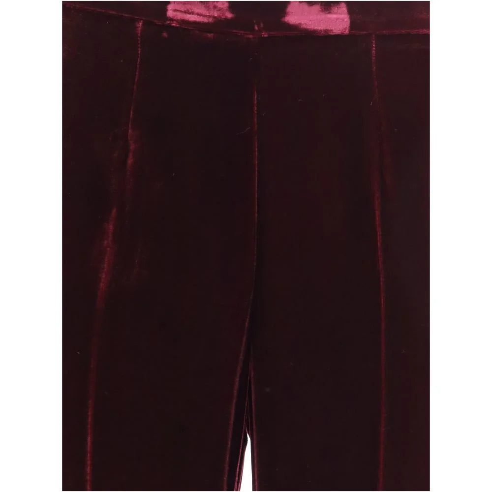 Forte_Forte Flared Trousers in smooth Velvet - Trousers
