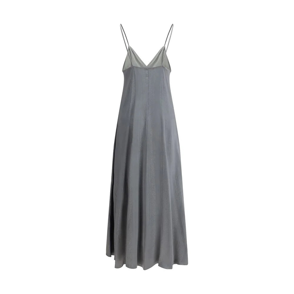 Forte_Forte Gray Silk Cocktail Dress - 0/XS