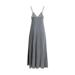 Forte_Forte Gray Silk Cocktail Dress - 0/XS