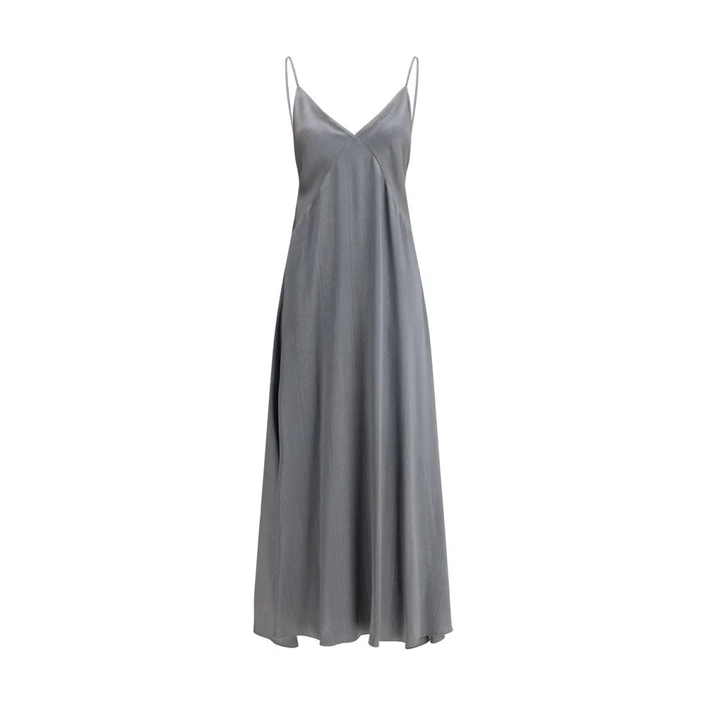 Forte_Forte Gray Silk Cocktail Dress - 0/XS