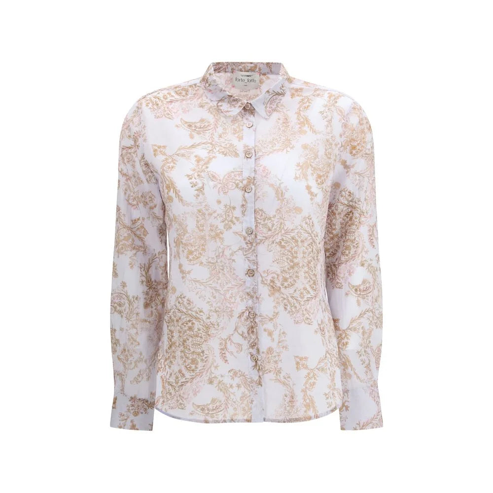 Forte_Forte Multicolor Cotton Pattern Shirt - 3