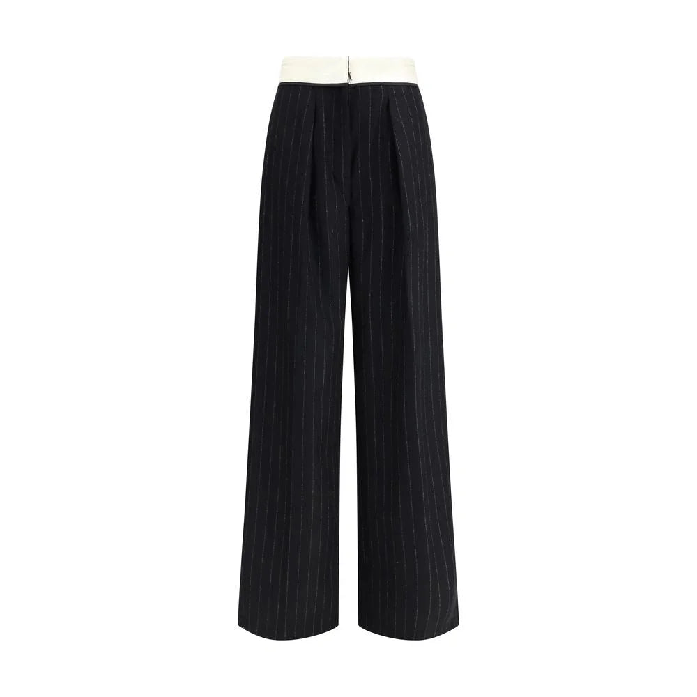 Forte_Forte Sartorial high-waisted pinstripe wool-blend Trousers - Trousers