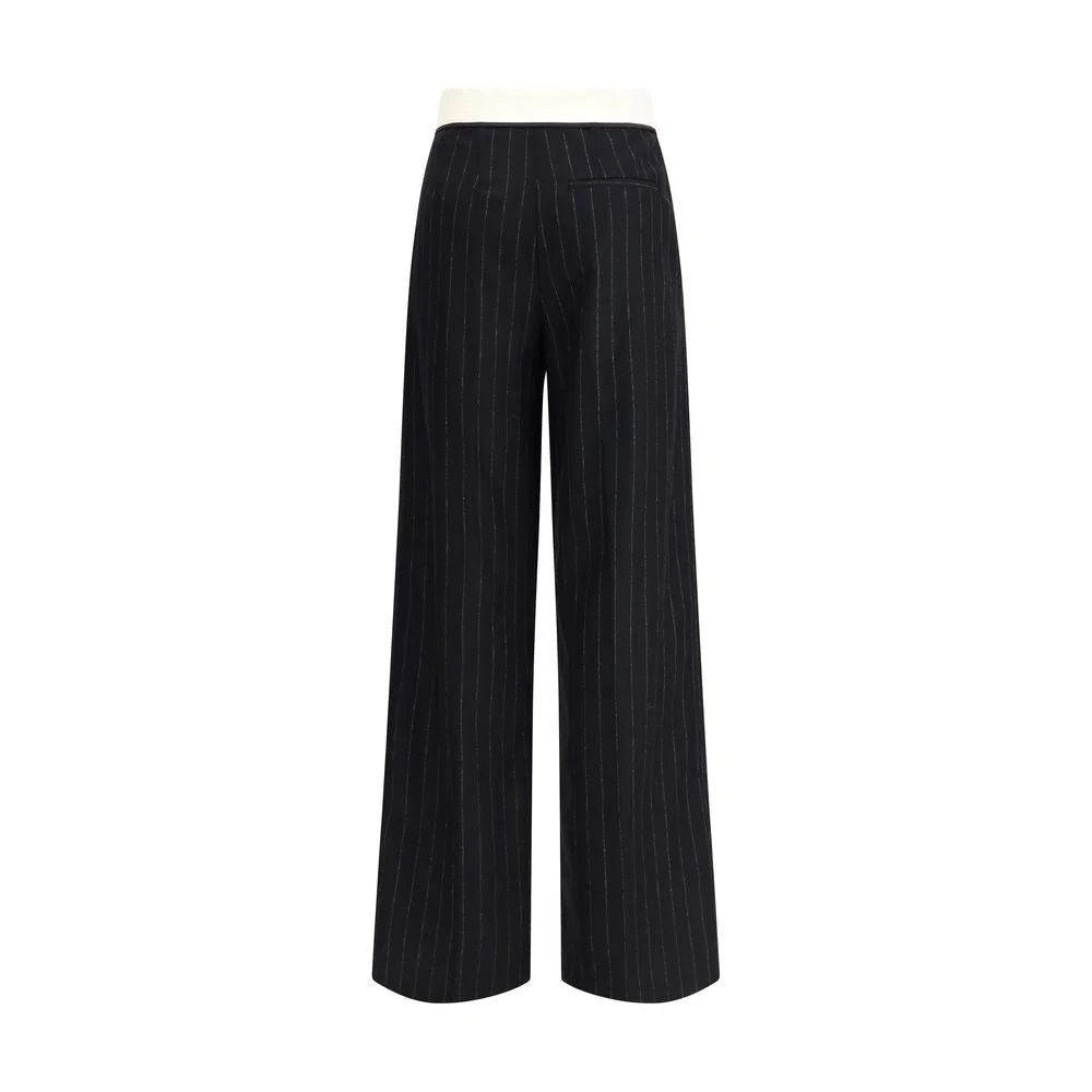 Forte_Forte Sartorial high-waisted pinstripe wool-blend Trousers - Trousers