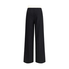 Forte_Forte Sartorial high-waisted pinstripe wool-blend Trousers - Trousers