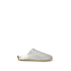 Forte_Forte Silver Calf Leather Bos Taurus Mules