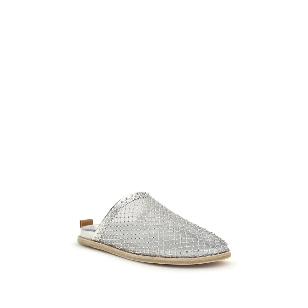 Forte_Forte Silver Calf Leather Bos Taurus Mules - EU41/US11