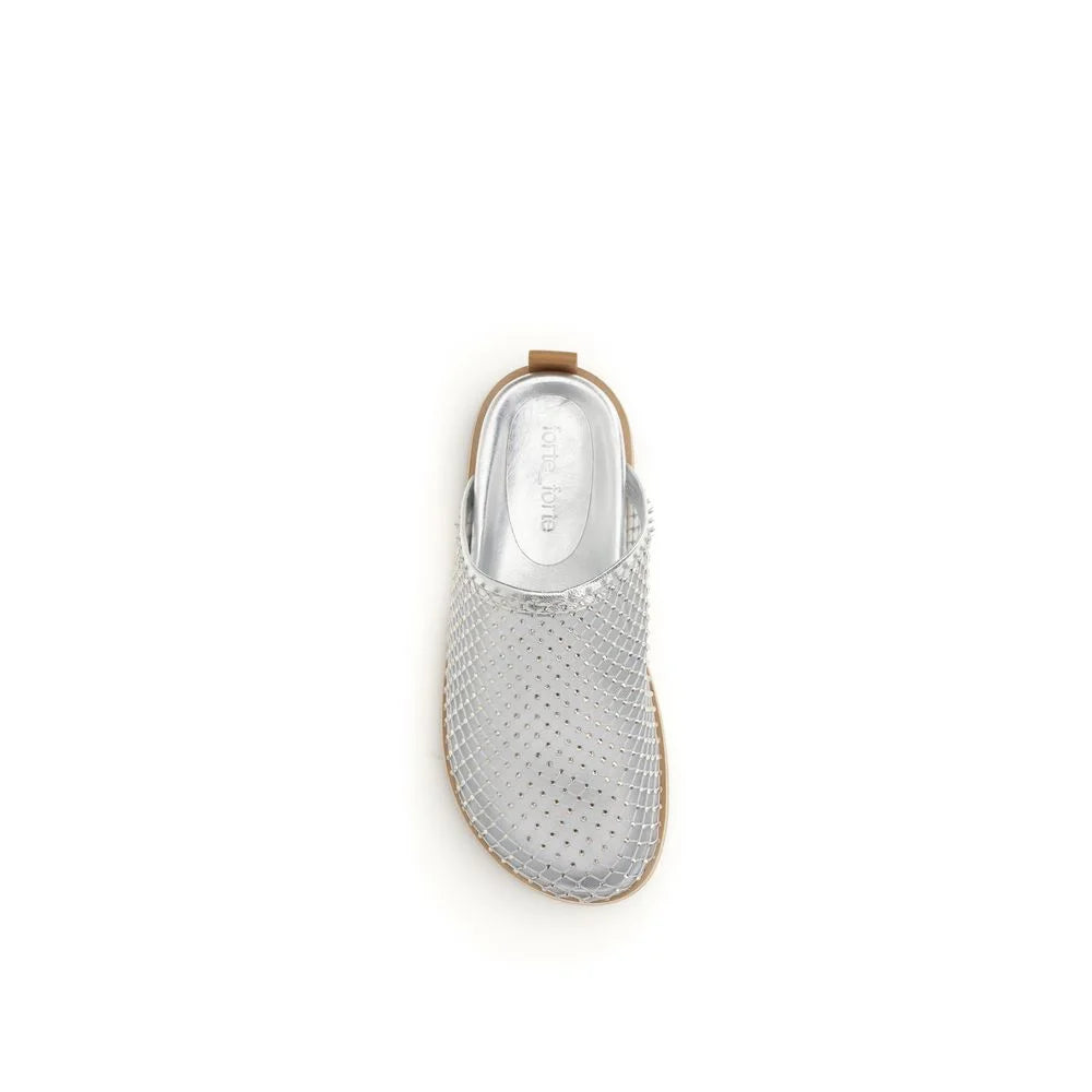 Forte_Forte Silver Calf Leather Bos Taurus Mules - EU41/US11