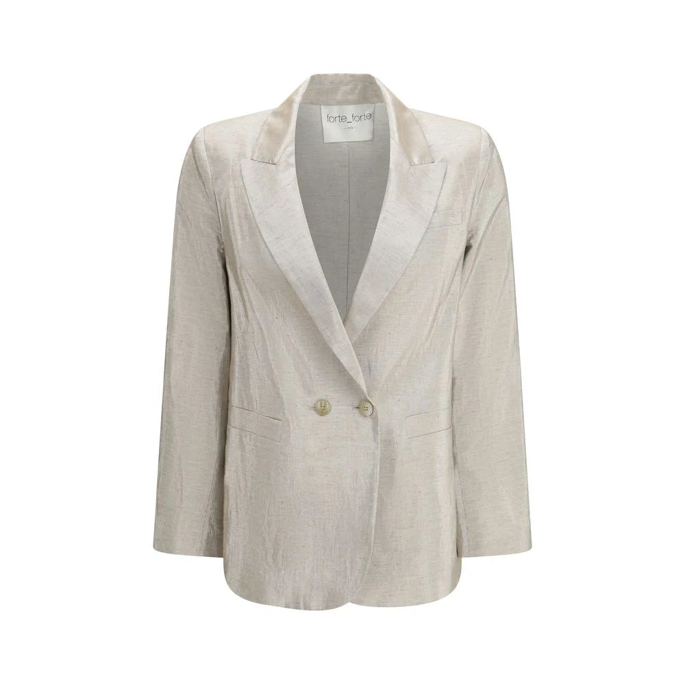 Forte_Forte Silver Cotton Blazer - I/S