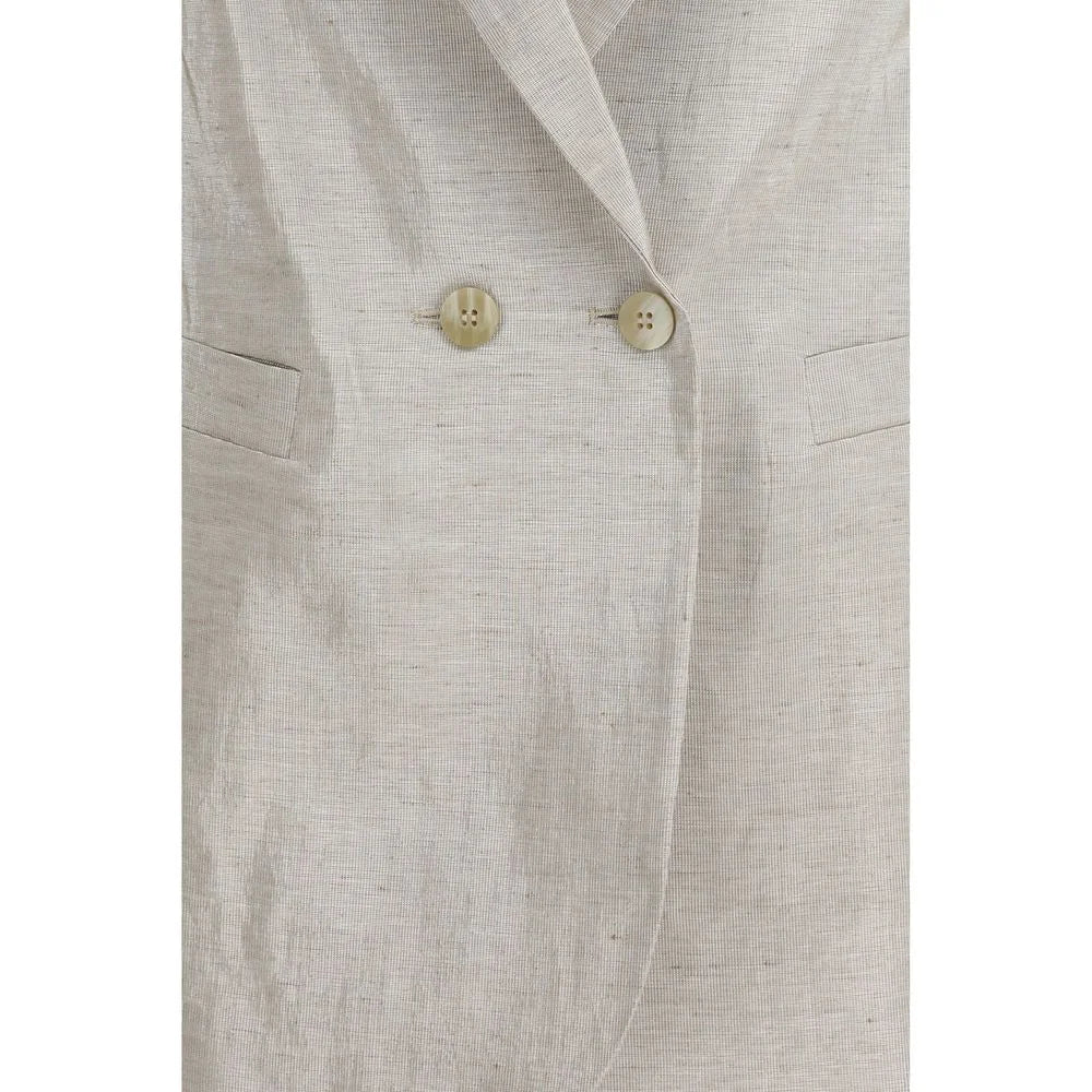 Forte_Forte Silver Cotton Blazer - I/S