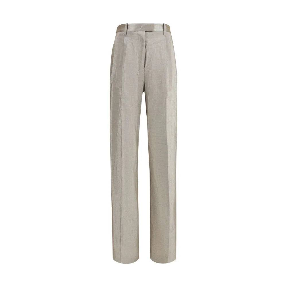 Forte_Forte Silver Polyester Flared Pants - I/S