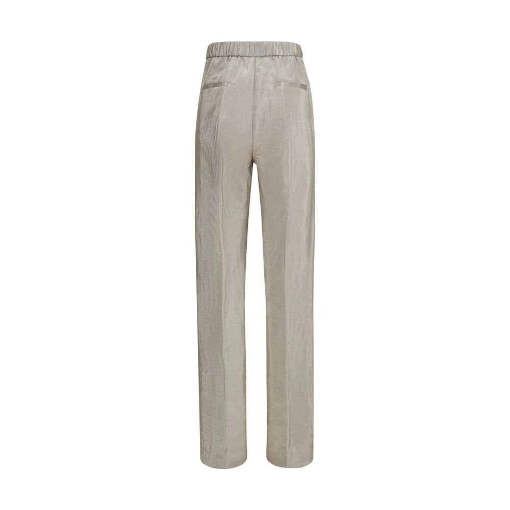 Forte_Forte Silver Polyester Flared Pants - I/S