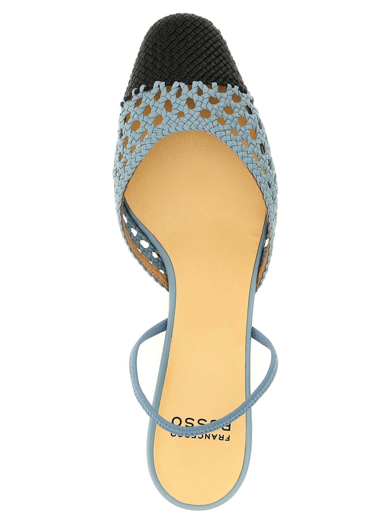Francesco Russo Blue Goatskin Mid Heel Pumps - EU40/US10