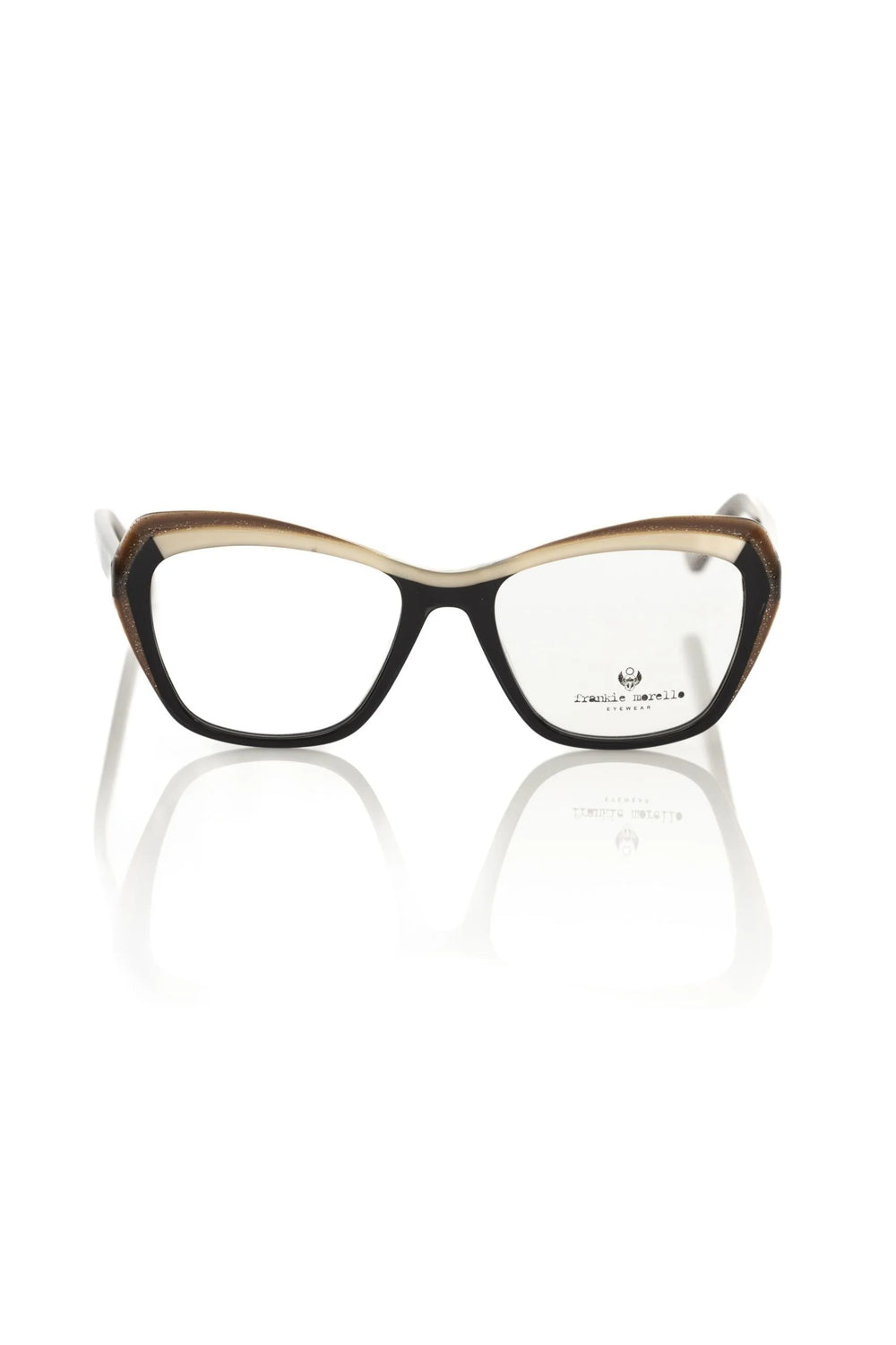 Frankie Morello Black Acetate Women’s Eyeglass Frame - Eyeglasses