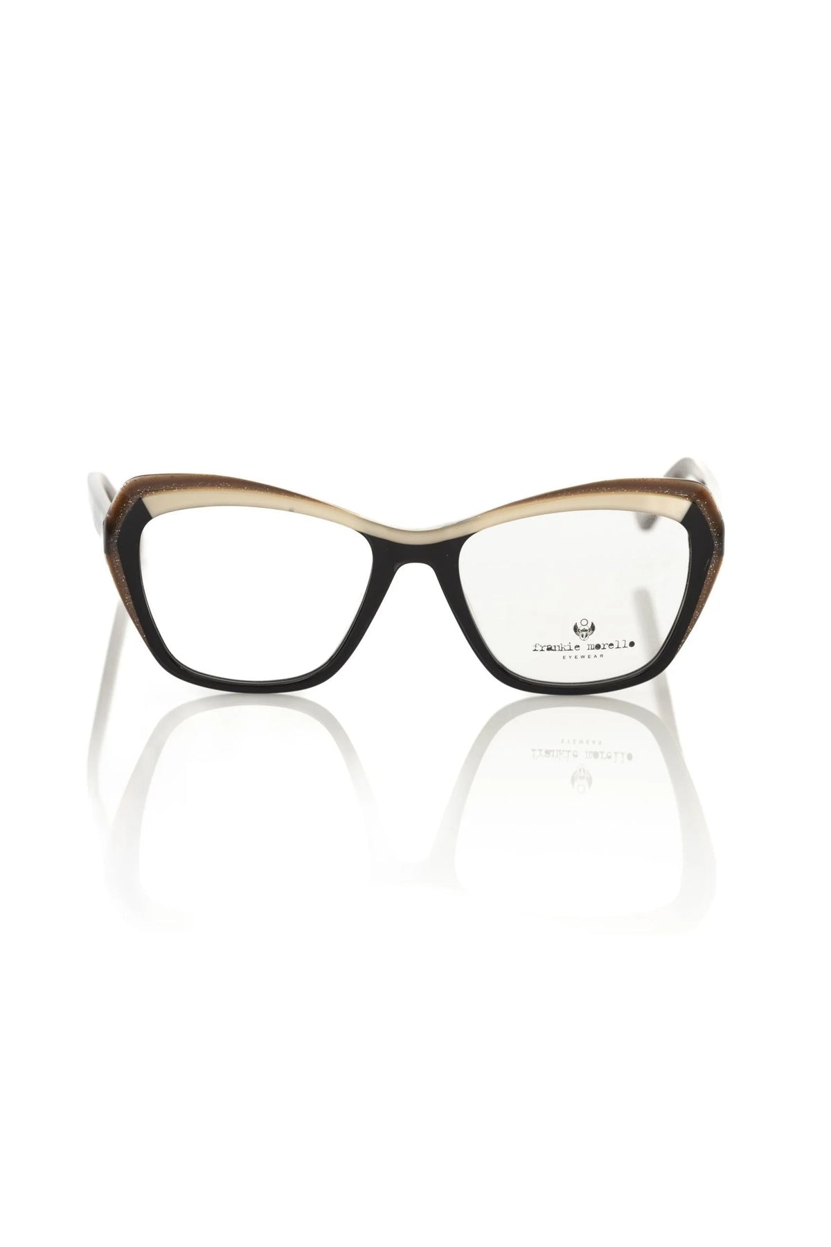Frankie Morello Black Acetate Women’s Eyeglass Frame - Eyeglasses