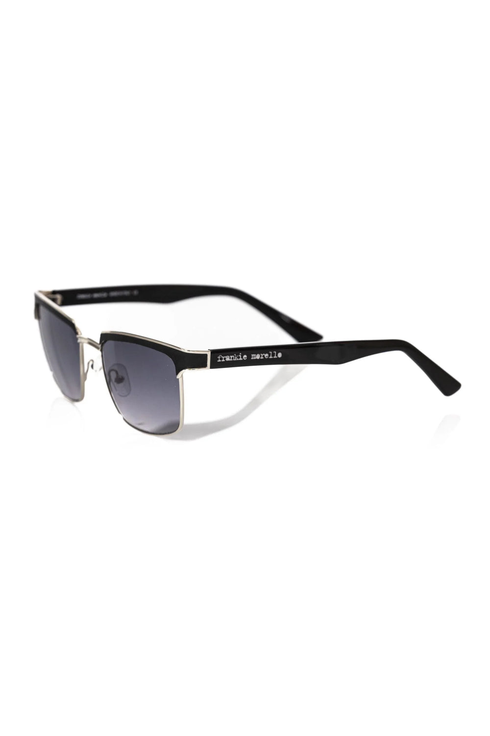 Frankie Morello Black Metallic Fiber Men Sunglass - Sunglasses