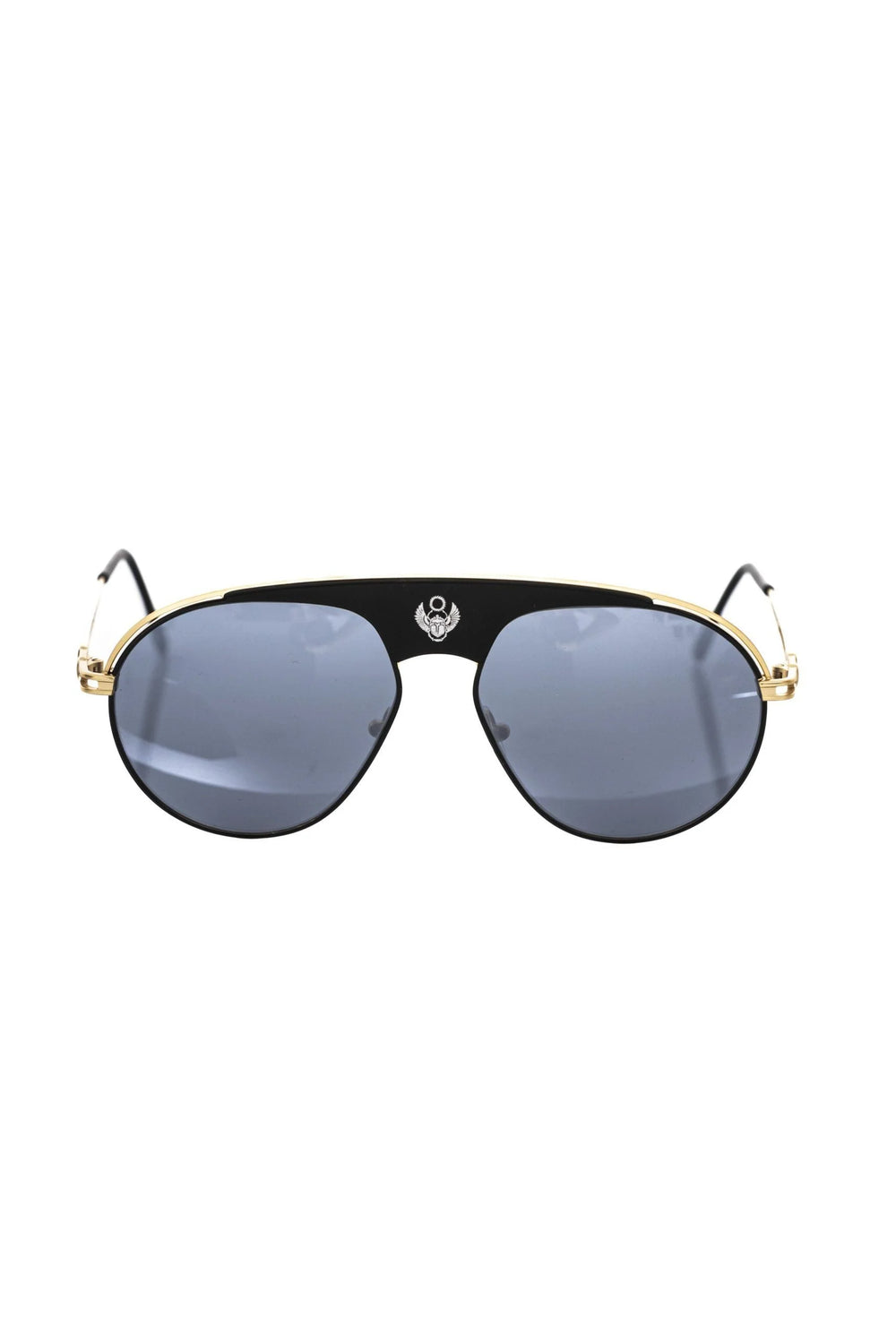 Frankie Morello Black Metallic Fiber Men Sunglasses - Sunglassesk