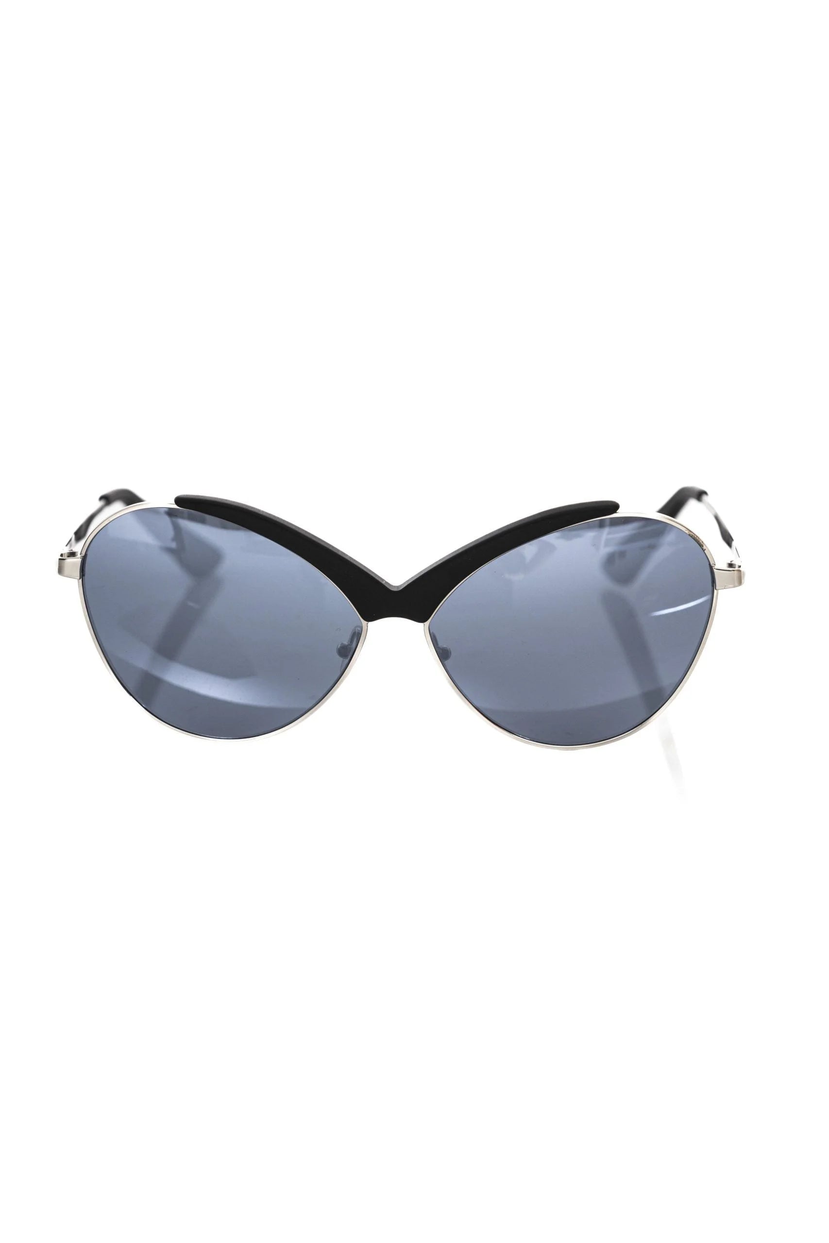 Frankie Morello Black Metallic Fiber Women’s Sunglasses - Sunglasses