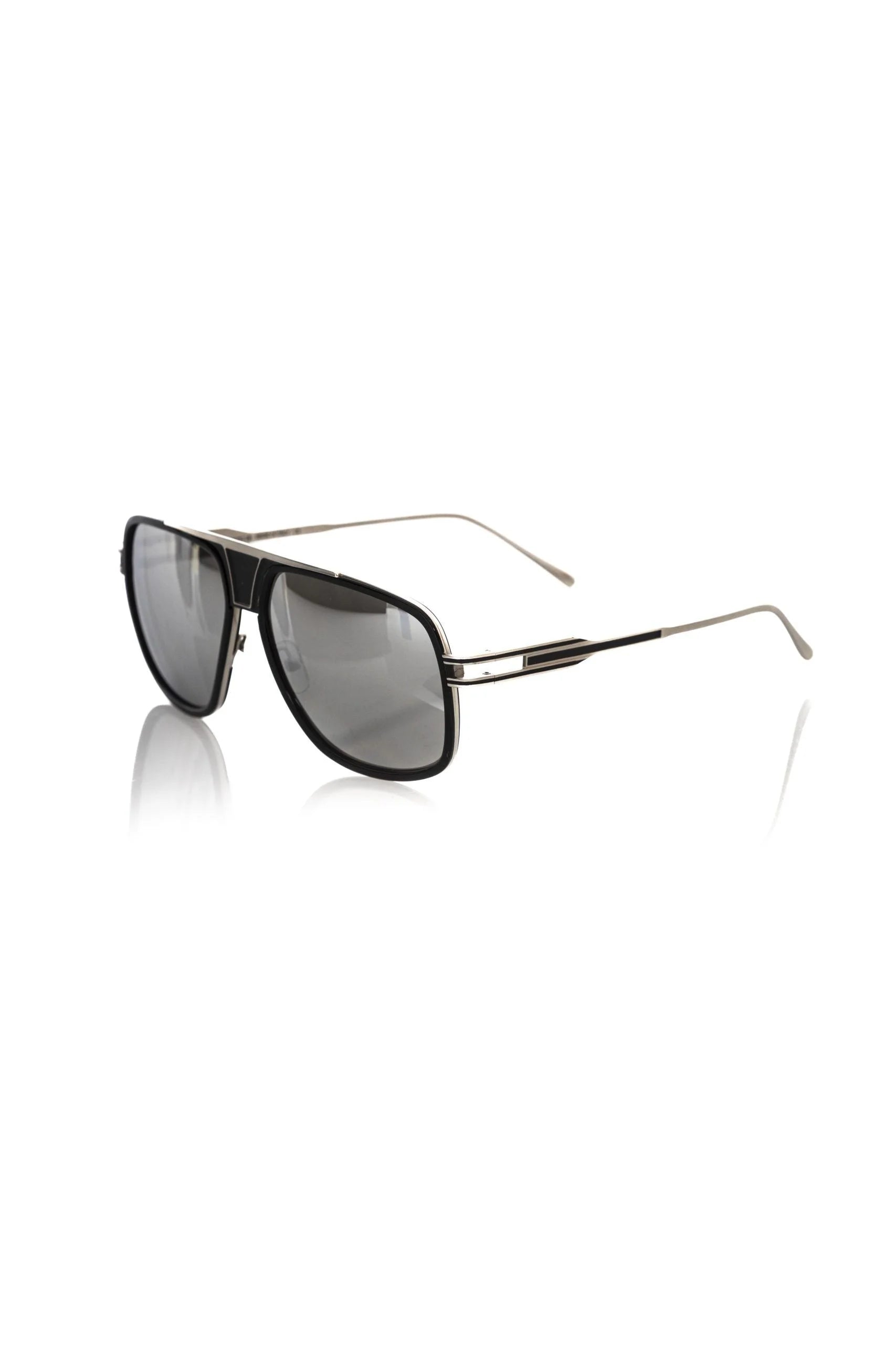 Frankie Morello Black Metallic Fibre Men Sunglass - Sunglasses