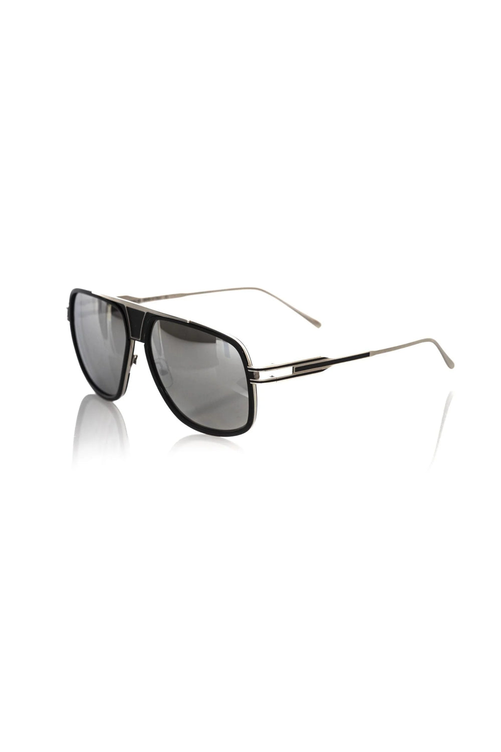 Frankie Morello Black Metallic Fibre Men Sunglass - Sunglasses