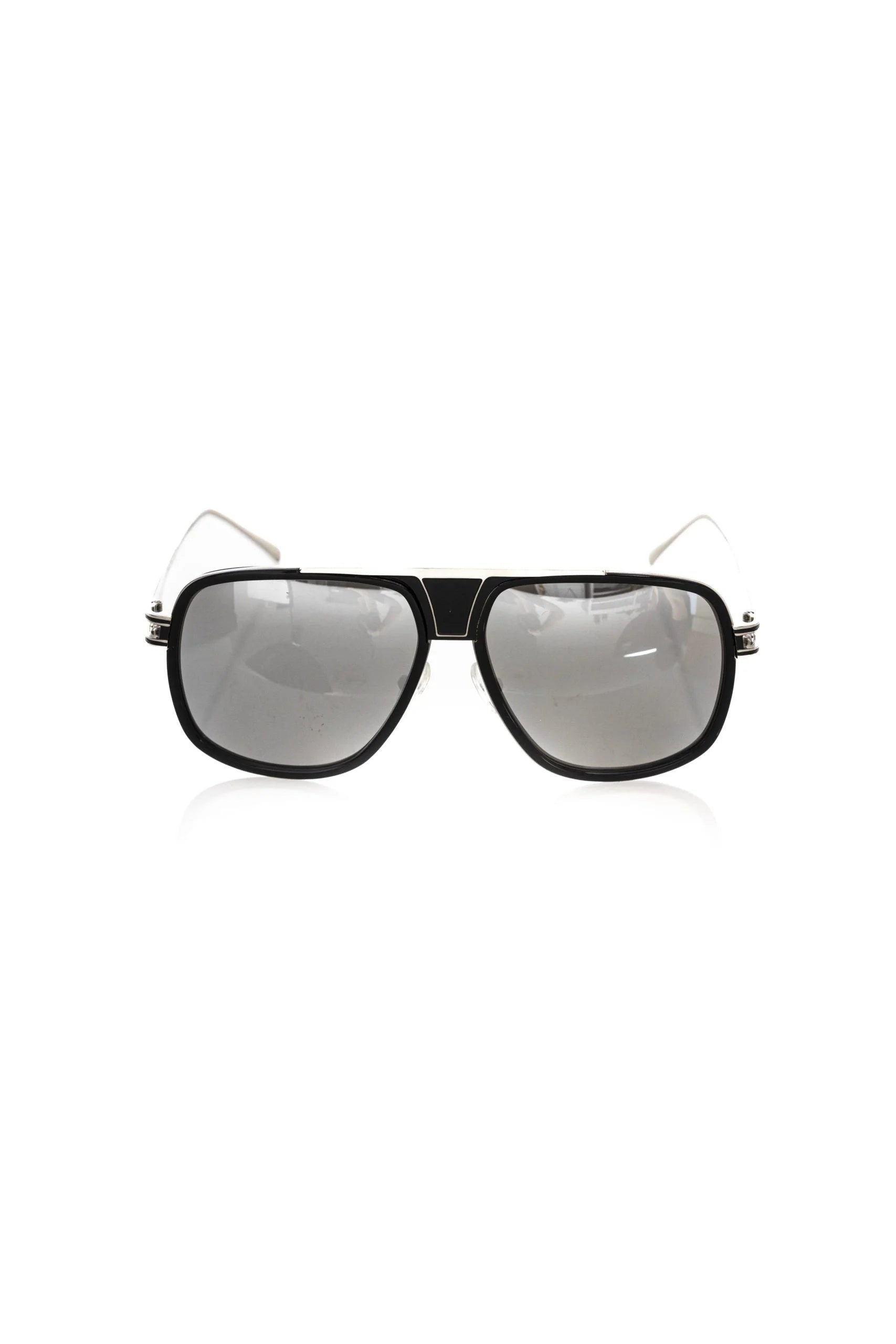 Frankie Morello Black Metallic Fibre Men Sunglass - Sunglasses