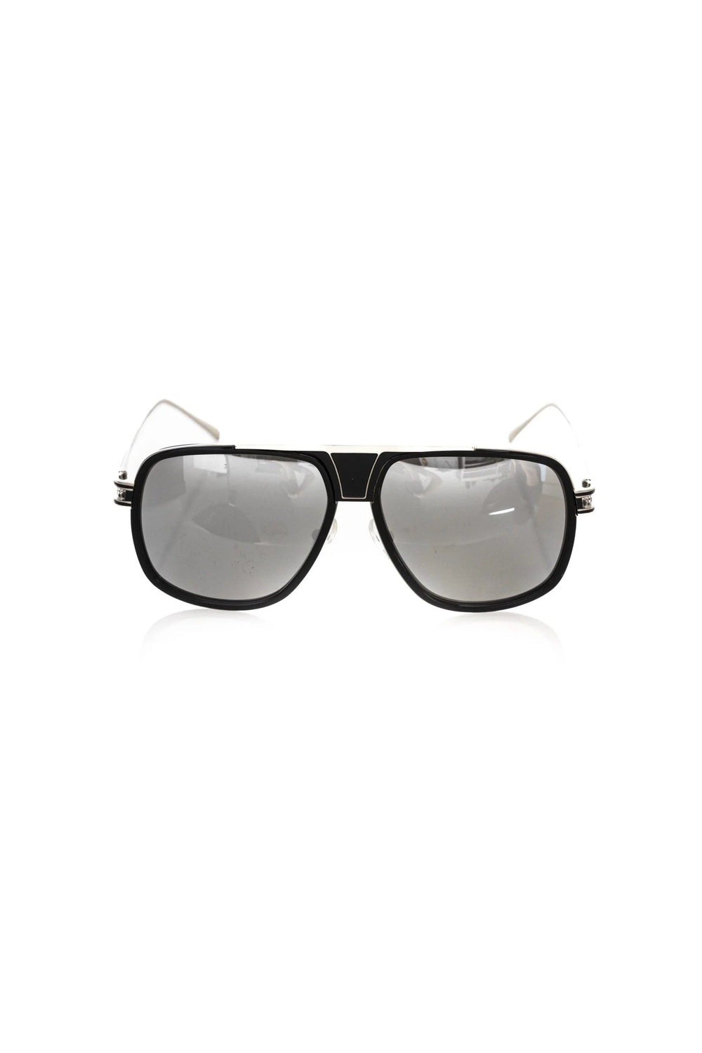 Frankie Morello Black Metallic Fibre Men Sunglass - Sunglasses