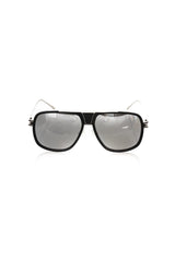 Frankie Morello Black Metallic Fibre Men Sunglass - Sunglasses