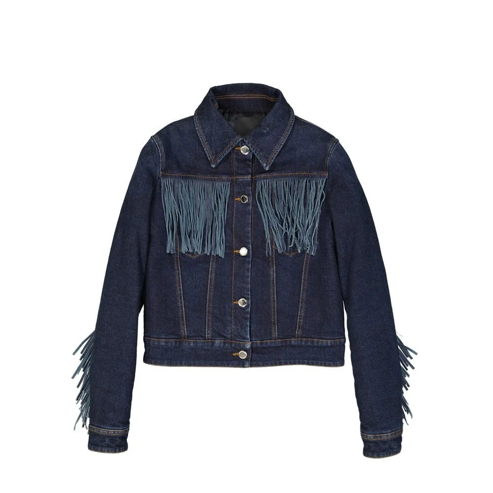 Frankie Morello Blue Cotton Denim Jacket - XS