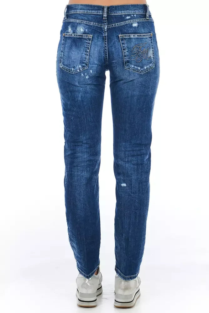 Frankie Morello Blue Cotton Women’s Jeans - W26 - Jeans