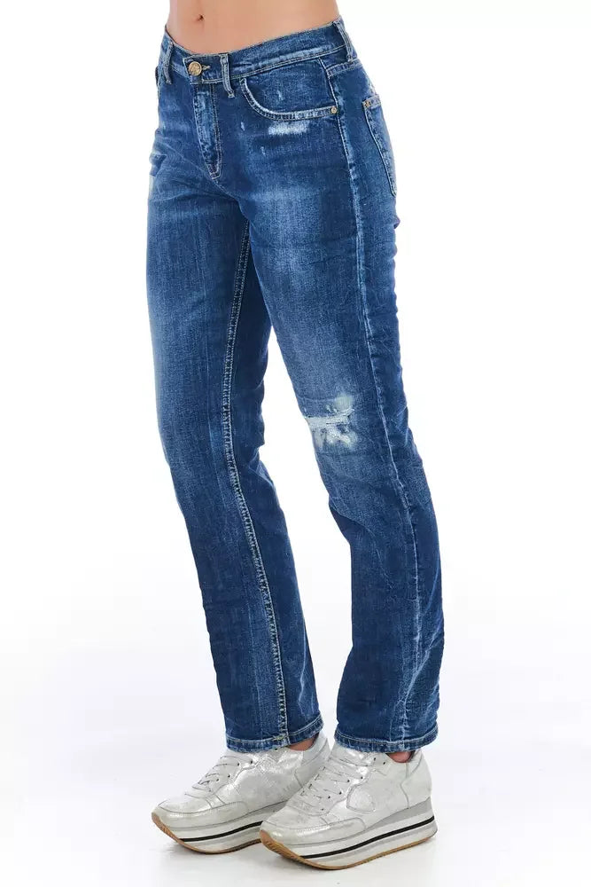 Frankie Morello Blue Cotton Women’s Jeans - W26 - Jeans