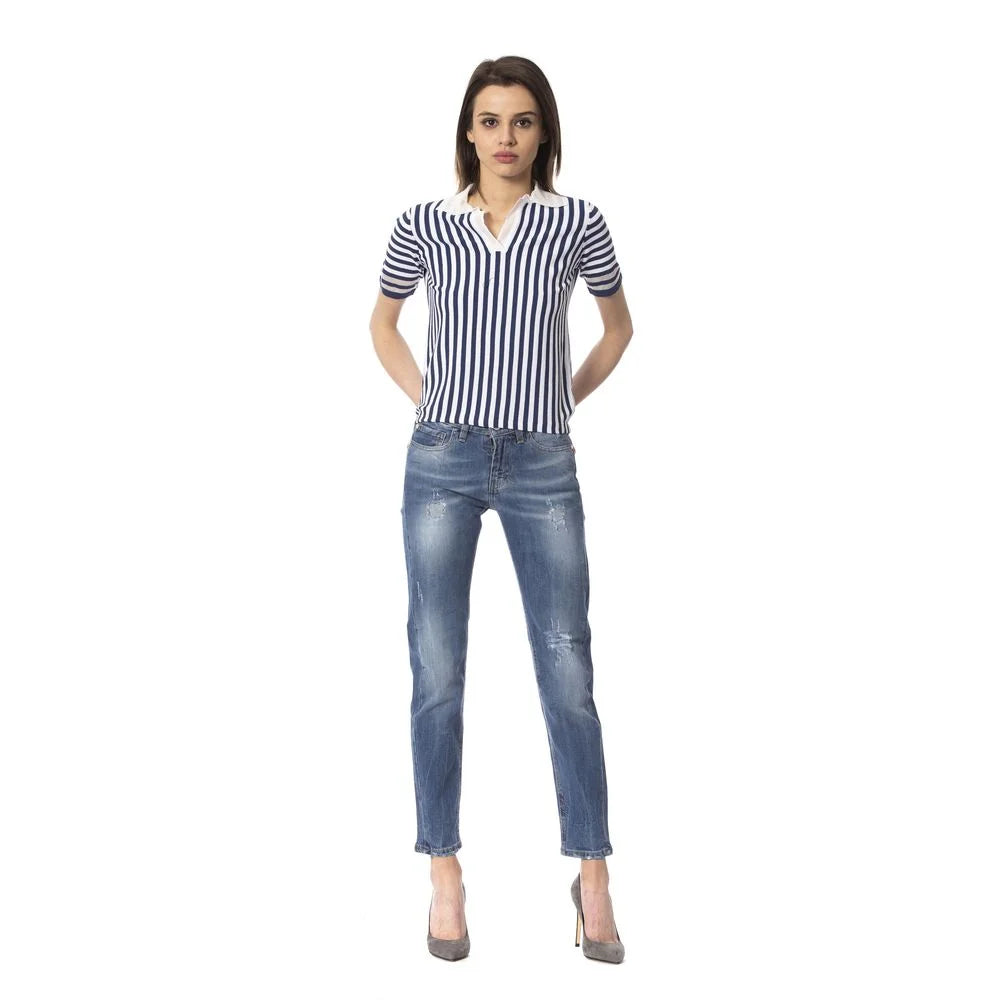 Frankie Morello Blue Other Fibres Women Jeans - W27