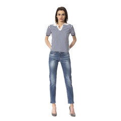 Frankie Morello Blue Other Fibres Women Jeans - W27